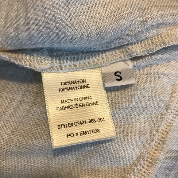 Cloth & Stone Gray Plaid Long Sleeve Shirt Ruffle - Picture 6 of 8